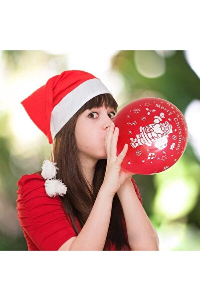 Flippy Set 16 Latex Balloons, Flippy, Merry Christmas Theme, 25 cm, Green/Red