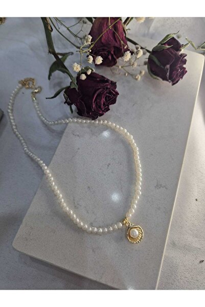 BUTİK AYVİTRİN Women's Bead Design Pendant Necklace