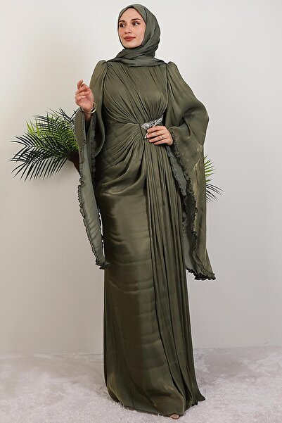 GİYZAMİLA Lena Yoryo Abiye Haki