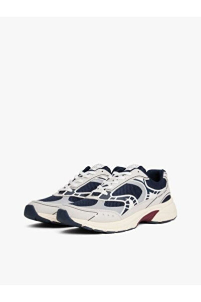 Tommy Hilfiger Erkek Yüksek Rahat Taban Nefes Alabilen File Detaylı Lacivert-Beyaz Sneaker EM0EM01622-0GZ
