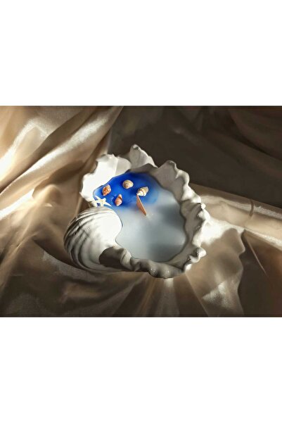 Home Dekoratif hediyelik istridye kase içinde deniz kabuklu mum