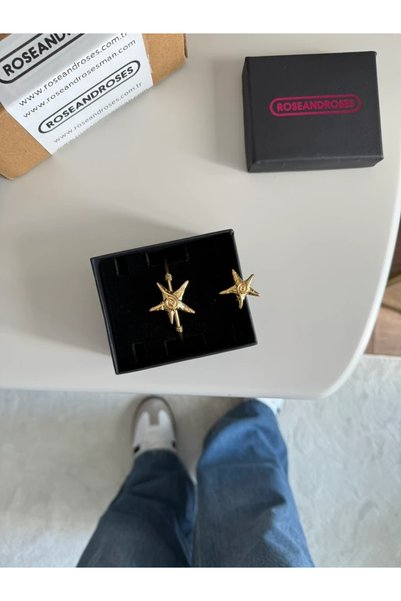 RoseandRoses Starfish Bracelet and Ring Set Gold Color