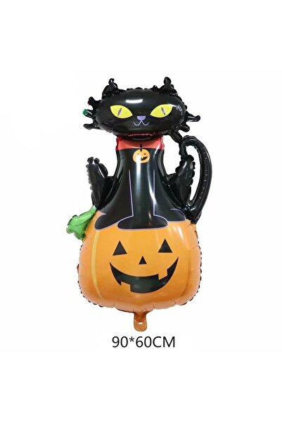 Flippy Set 5 Metallic Foil Balloons Flippy, Figurines, Halloween, Air/Helium, 90x60cm, 45cm, Orange-Black