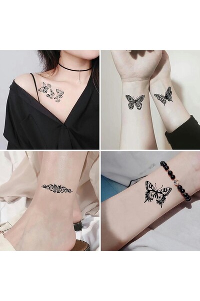 Flippy Set 30 Temporary Tattoos, Flippy, Water-Based, Model 3, Black