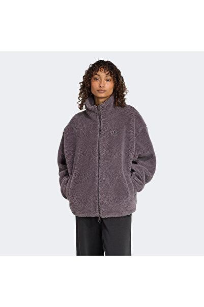 adidas Essentials Kadın Gri Polar Ceket (JW2784)