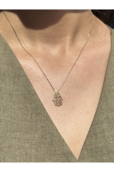 Has Kuyumcum 14 Ayar Altın Fatma Ana'nın Eli Kolye