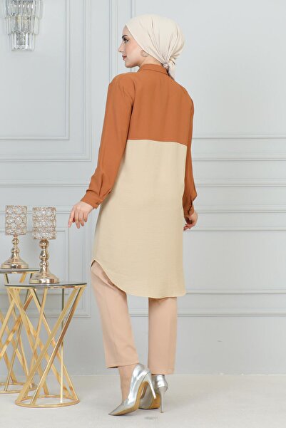 Missvalle Zipper Detailed Tunic Cream 6098