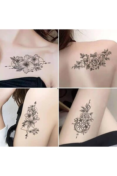 Flippy Set 30 Temporary Tattoos, Flippy, Water-Based, Model 1, Black