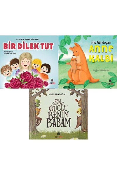 NovaKids Bir Dilek Tut + Anne Kalbi + En Güçlü Benim Babam / 3 Kitap Set