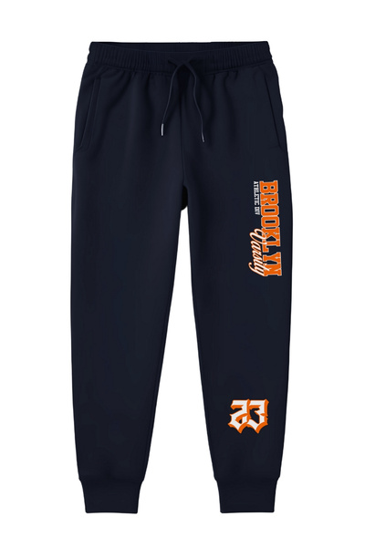 YA KO KİDS Boy's Jogger Tracksuit Bottoms with Brooklyn Print Detail and Elastic Waist