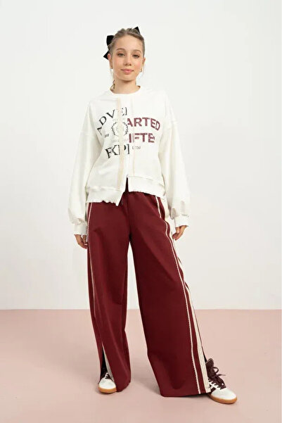 LOCO LOCO سترة بناتي 7860 بخصر إكسترا فروني من خيوط مزدوجة