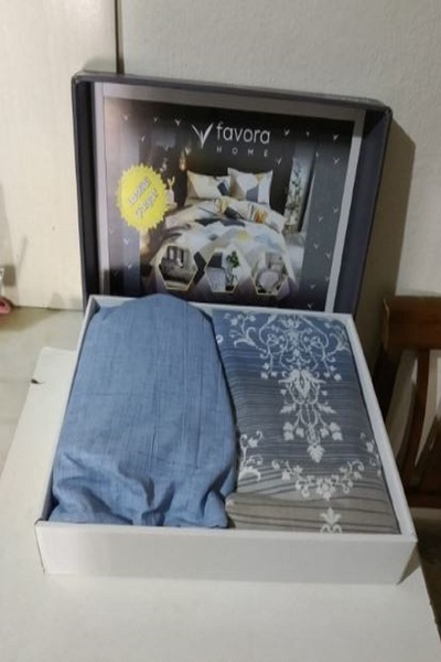 GÜZEL KAMAN طقم غطاء لحاف فردي فاخر (غطاء لحاف 160x230 سم، ملاءة مرنة 100x200...