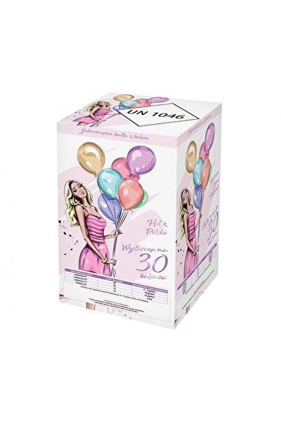 Flippy Single-use Helium Cylinder for ~30 Latex Balloons, 0.20 m3, Red