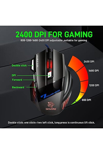 Datazone X7 RGB Wired Gaming Mouse (Black)