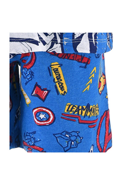 AVENGERS Pijama copii, cu maneca scurta, 100% bumbac, albastru,