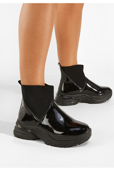 B T Shoes Γυναικεία μποτάκια Μαύρα Ersa