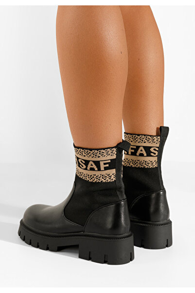 B T Shoes černé dámské kotníkové boty Mabella