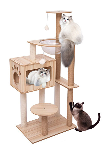 KidLe Large Space Capsule Cat House Cat Tree Cat Climbing Frame Cat Tower