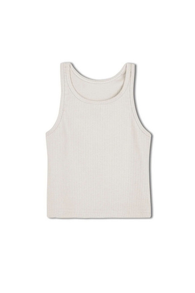 greymoda Women's Ribbed Tank Top Crop Short