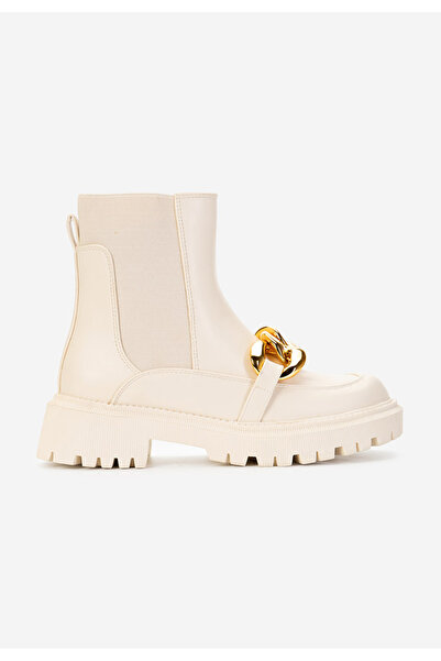 B T Shoes Béžové dámské kotníkové boty Agestra