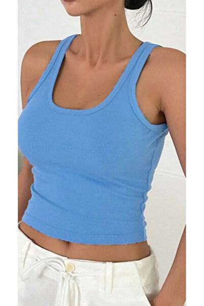 greymoda Women's Ribbed Crop Top