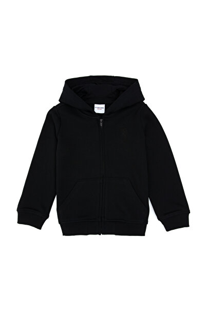 U.S. Polo Assn. cu glugă Swea tricou cu fermoar negru pentru băieți 50316706-...