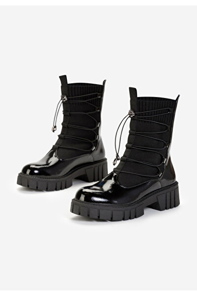 B T Shoes Černé dámské kotníkové boty Lisette