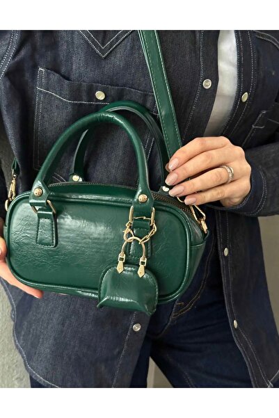 Çanta Trend Women's Stylish Designed Khaki Hand and Shoulder Bag