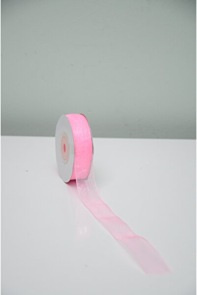 ÇINARASYADAHOME Ρολό κορδέλας από οργάντζα νέον ροζ 20 mm x 25 γιάρδες Διακοσ...