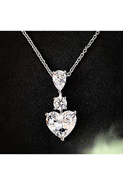 Choice XL796 قلادة زفاف فاخرة من Huitan مع قلب من الزركونيا المكعبة، إكسسوارا...