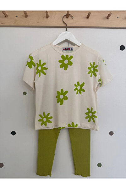 kidstalya مجموعة جوارب طويلة من Green Daisy