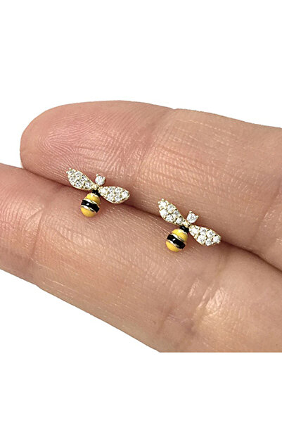 Choice أقراط أذن E2253 Huitan المضحكة على شكل نحلة عسل للنساء أقراط نحلة صفرا...