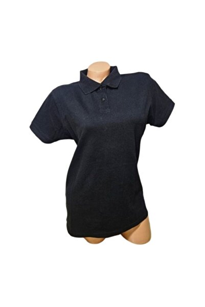 OEM Women's cotton and spandex polo shirt - Black