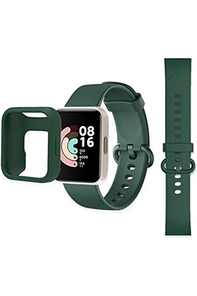 O Ozone سوار ساعة شاومي ريدمي 2 لايت مع غطاء | سوار رياضي من السيليكون | أخضر...