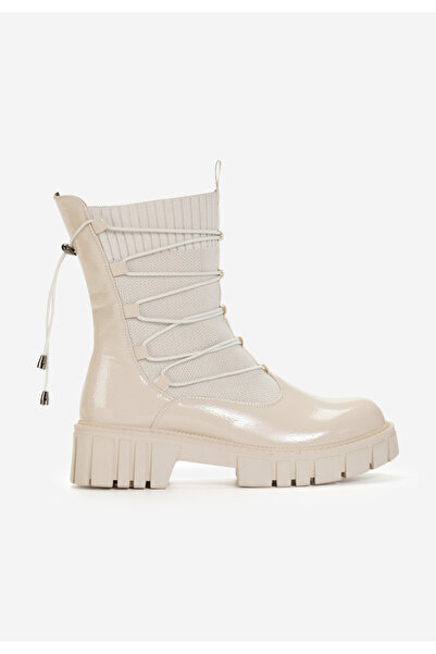 B T Shoes Béžové dámské kotníkové boty Lisette