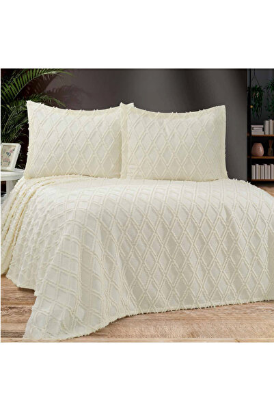 GOLDEN HOME طقم بياقة مزدوجة من كارولينا مقاس 240 × 250 سم ووسادتين