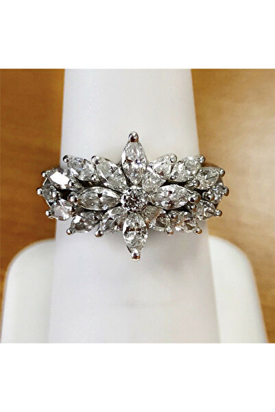 Choice1 7 F1173 Huitan Novel Design Women's Ring for Party Aesthetic Flower D...