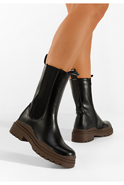 B T Shoes Γυναικεία μποτάκια Μαύρα Laponia V2