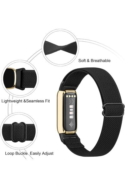 O Ozone Nylon Band For Fitbit Luxe Bands for Women Men -Grey