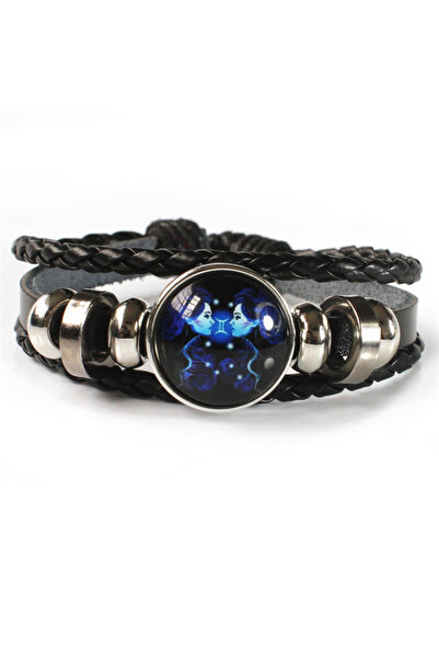 Choice6 YA0722-1-Gemini 12 Zodiac Signs Ctellation Charm Luminous Bracelet fo...