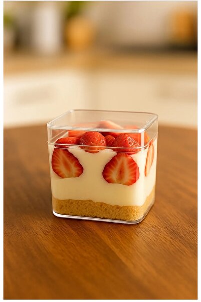 PEMA TEDARİK MİKA PLASTİK TATLI SUNUM KASESİ KAPAKLI 20 ADET KASE MAGNOLYA,Tİ...