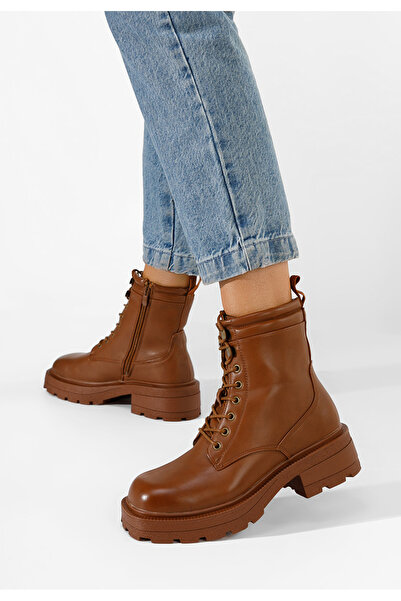 B T Shoes Γυναικεία μποτάκια Raliana καφε