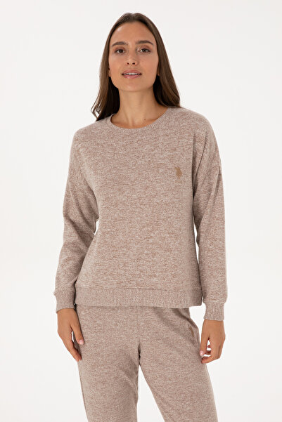 U.S. Polo Assn. Kadın Camel Pijama Takımı 50318898-VR015