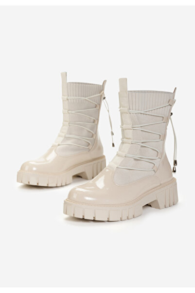 B T Shoes Béžové dámské kotníkové boty Lisette