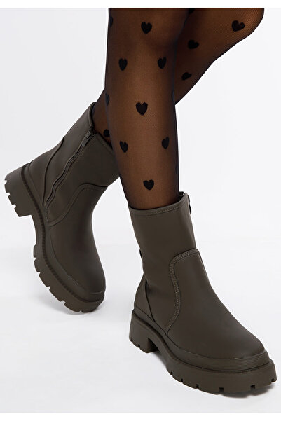 B T Shoes Γυναικεία μποτάκια πρασινο Zarbera