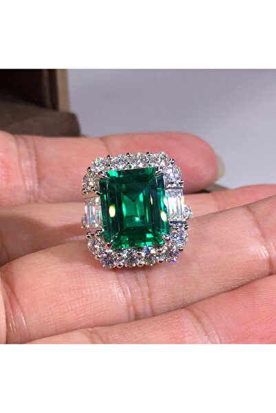 Choice4 8 Q868 Huitan Gorgeous Women Rings with Green Cubic Zirconia Temperam...