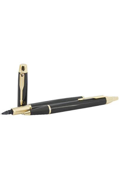 Parker مجموعة هدايا سوداء حبر أزرق متوسط ​​اللون قطعتين