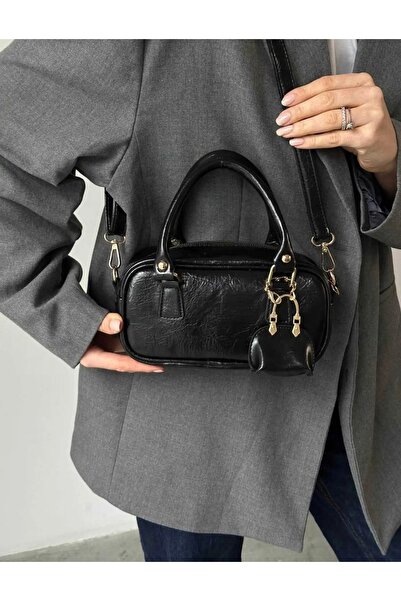 H&D COLLECTİON Geantă de mână și de umăr neagră cu design elegant pentru femei