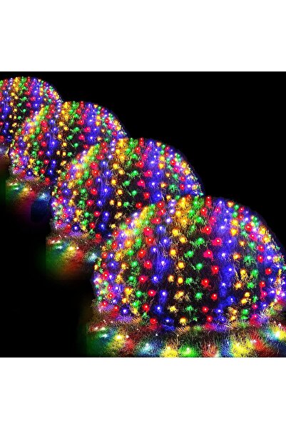 SDX Market Instalație de Crăciun, plasă luminoasă 1,5 m x 1,5 m, multicoloră,...