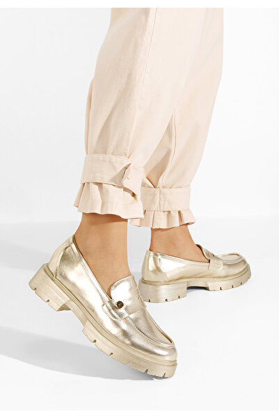 B T Shoes Zlaté mokasíny dámské Airesa